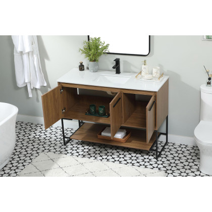 Elegant Bathroom Vanity - Walnut Brown (VF42548WB)