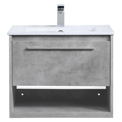 Elegant Bathroom Vanity - Concrete Gray, L 24" (VF43024CG)
