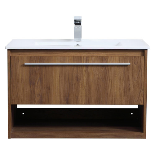 Elegant Bathroom Vanity - Walnut Brown, L 30" (VF43030WB)