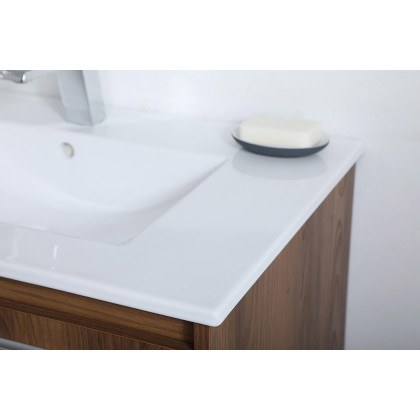 Elegant Bathroom Vanity - Walnut Brown, L 30" (VF43030WB)