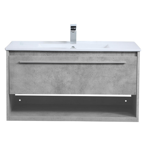 Elegant Bathroom Vanity - Concrete Gray, L 36" (VF43036CG)