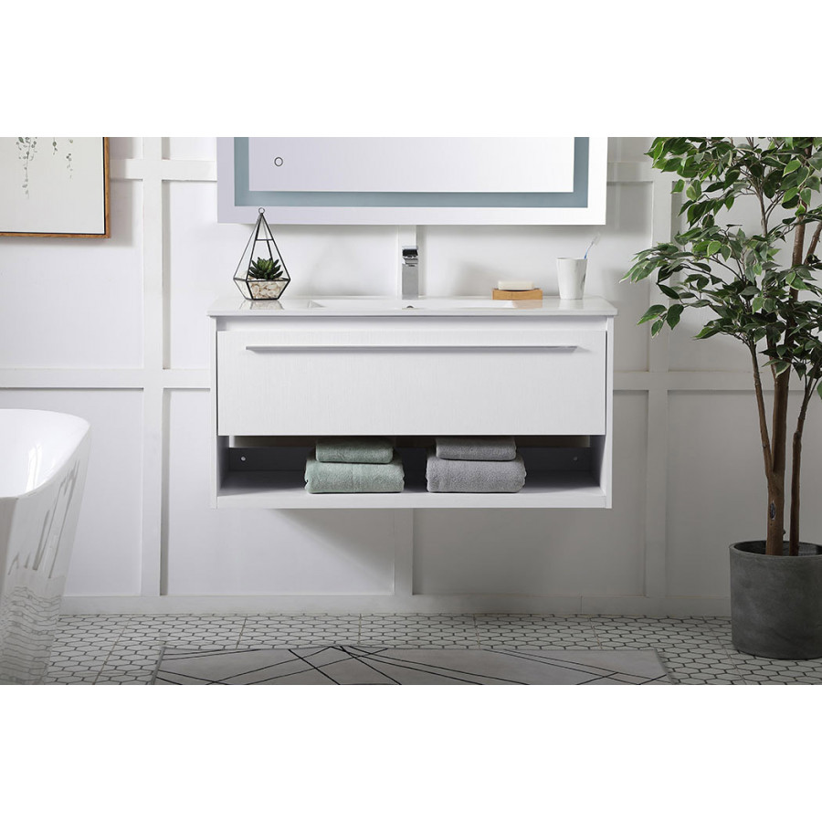 Elegant Bathroom Vanity - White, L 40" (VF43040WH)
