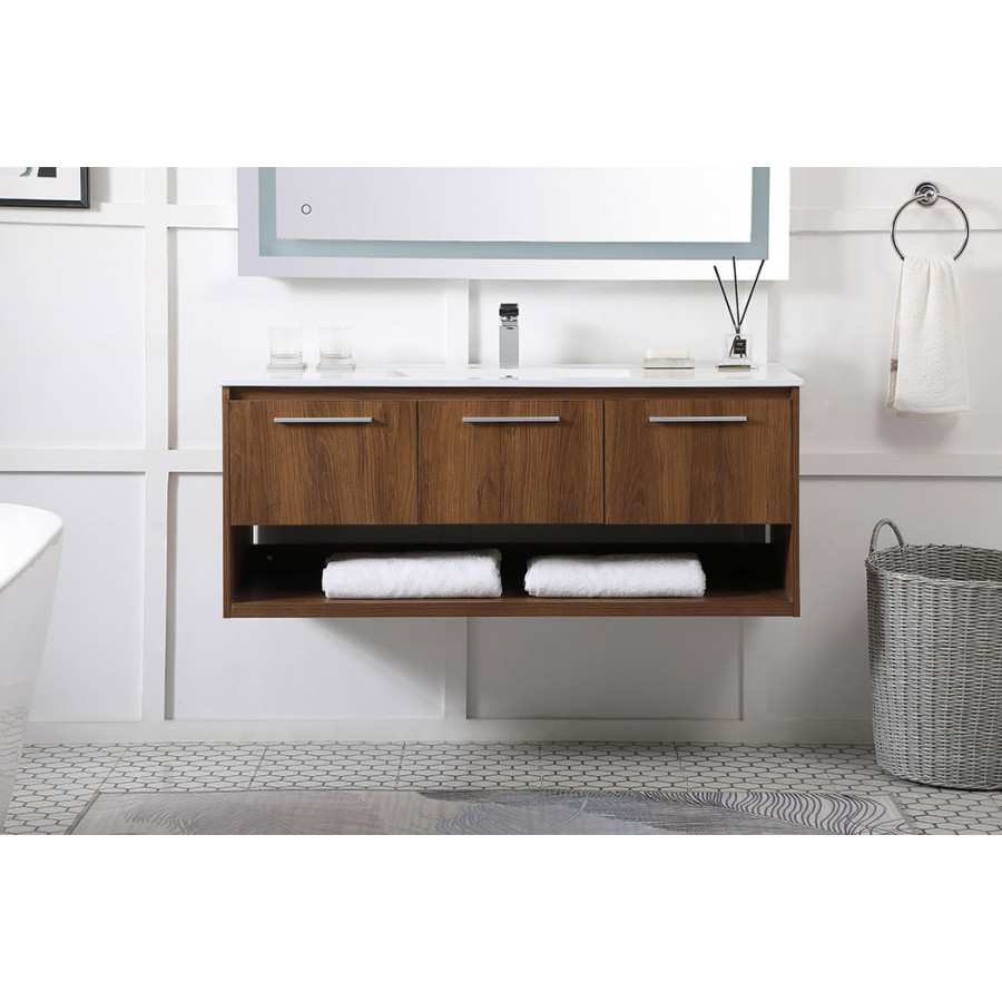 Elegant Bathroom Vanity - Walnut Brown (VF43048WB)