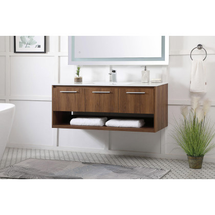 Elegant Bathroom Vanity - Walnut Brown (VF43048WB)