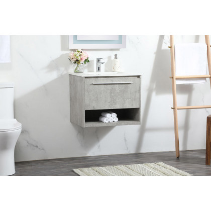 Elegant Bathroom Vanity - Concrete Gray (VF43524MCG)