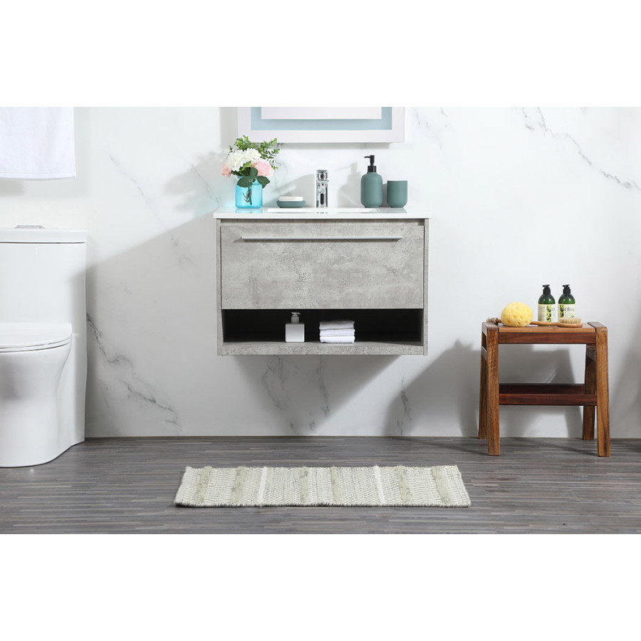 Elegant Bathroom Vanity - Concrete Gray (VF43530MCG)