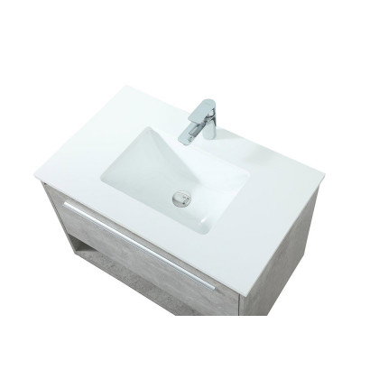 Elegant Bathroom Vanity - Concrete Gray (VF43530MCG)