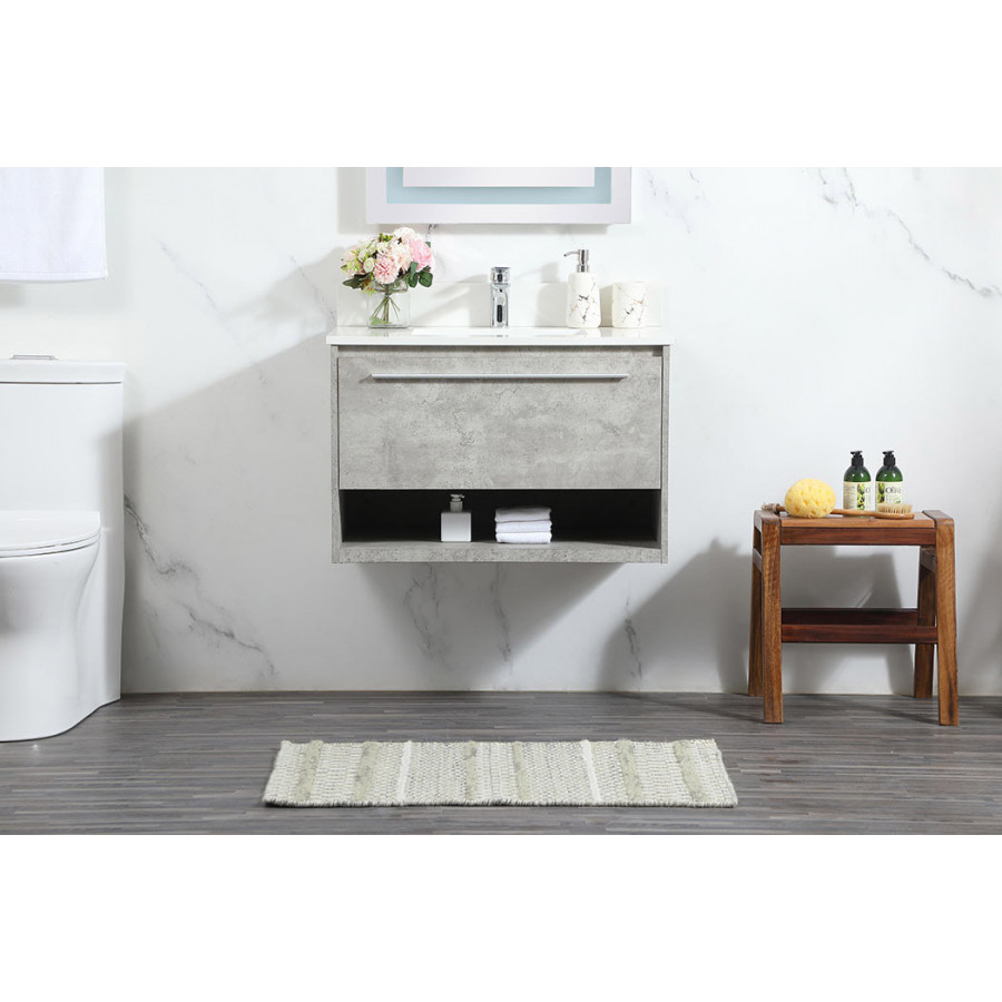 Elegant Bathroom Vanity - Concrete Gray (VF43530MCG-BS)