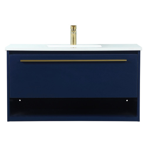 Elegant Bathroom Vanity - Blue (VF43536MBL)