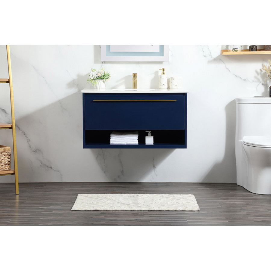 Elegant Bathroom Vanity - Blue (VF43536MBL)
