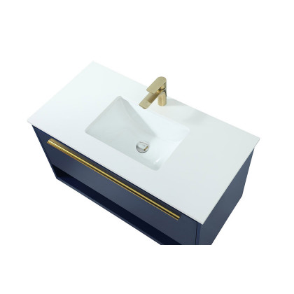 Elegant Bathroom Vanity - Blue (VF43536MBL)