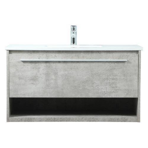 Elegant Bathroom Vanity - Concrete Gray (VF43536MCG)