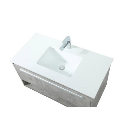 Elegant Bathroom Vanity - Concrete Gray (VF43536MCG)