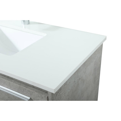 Elegant Bathroom Vanity - Concrete Gray (VF43536MCG)