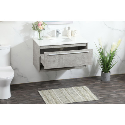 Elegant Bathroom Vanity - Concrete Gray (VF43536MCG)