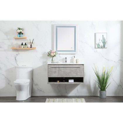 Elegant Bathroom Vanity - Concrete Gray (VF43536MCG)