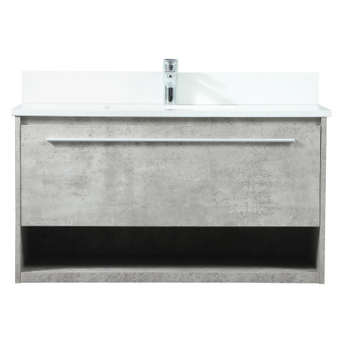 Elegant Bathroom Vanity - Concrete Gray (VF43536MCG-BS)