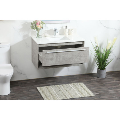 Elegant Bathroom Vanity - Concrete Gray (VF43536MCG-BS)