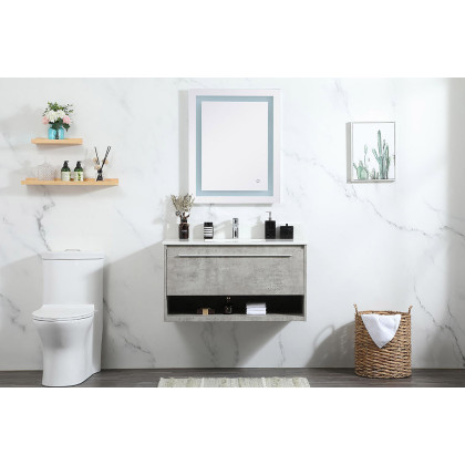 Elegant Bathroom Vanity - Concrete Gray (VF43536MCG-BS)