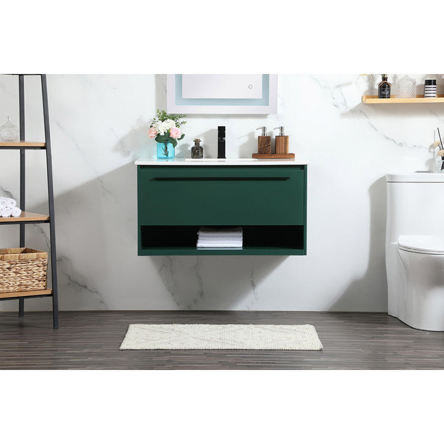 Elegant Bathroom Vanity - Green (VF43536MGN)