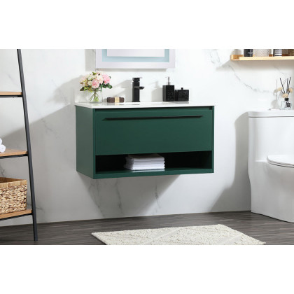 Elegant Bathroom Vanity - Green (VF43536MGN-BS)