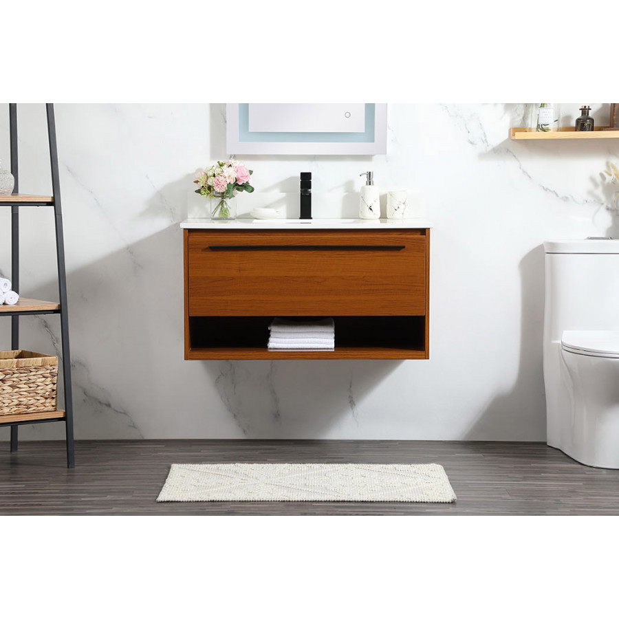 Elegant Bathroom Vanity - Teak (VF43536MTK-BS)