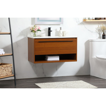 Elegant Bathroom Vanity - Teak (VF43536MTK-BS)