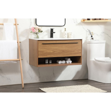 Elegant Bathroom Vanity - Walnut Brown (VF43536WB-BS)
