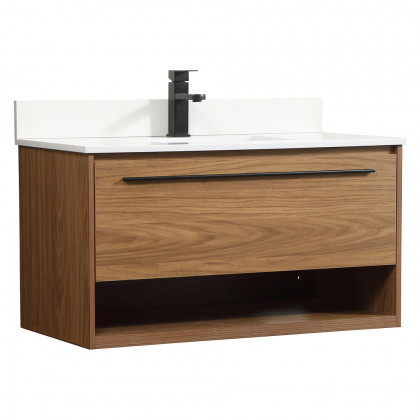 Elegant Bathroom Vanity - Walnut Brown (VF43536WB-BS)