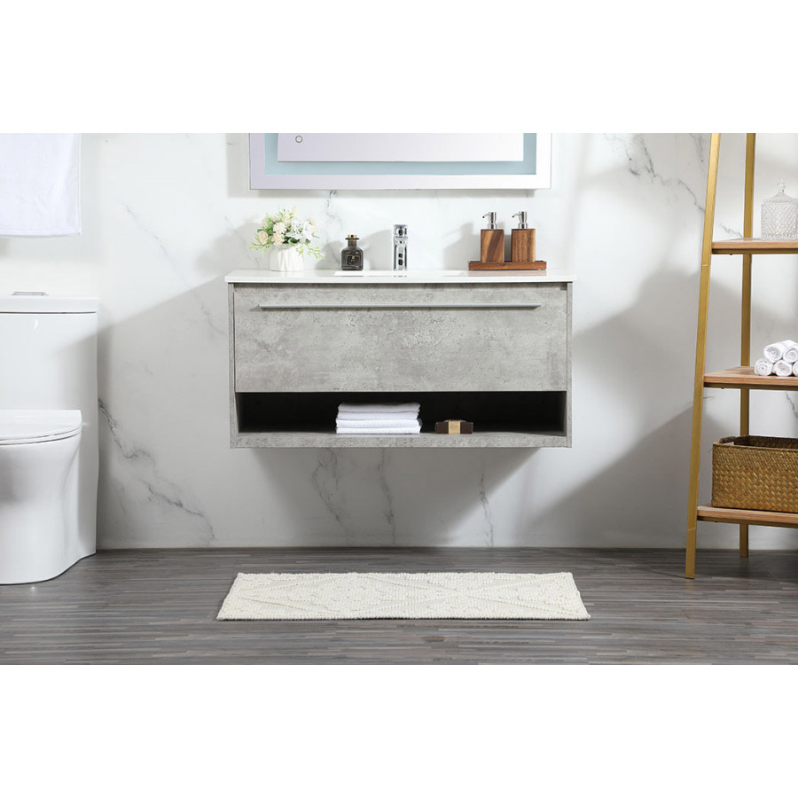 Elegant Bathroom Vanity - Concrete Gray (VF43540MCG)