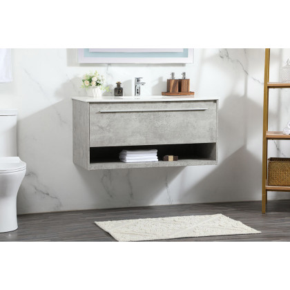 Elegant Bathroom Vanity - Concrete Gray (VF43540MCG)