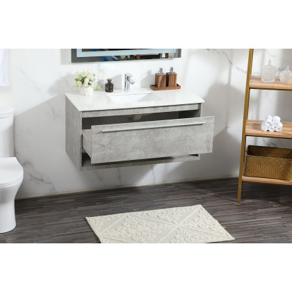Elegant Bathroom Vanity - Concrete Gray (VF43540MCG)