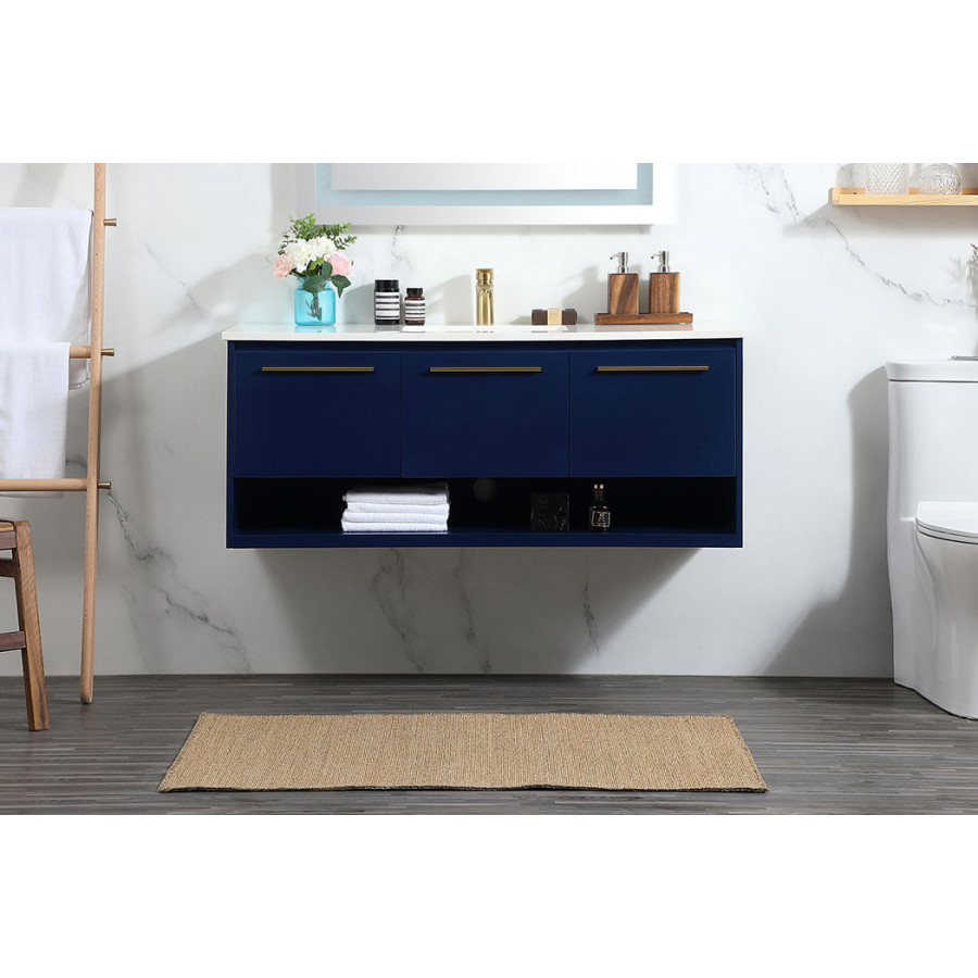 Elegant Bathroom Vanity - Blue (VF43548MBL)