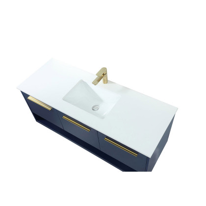 Elegant Bathroom Vanity - Blue (VF43548MBL)