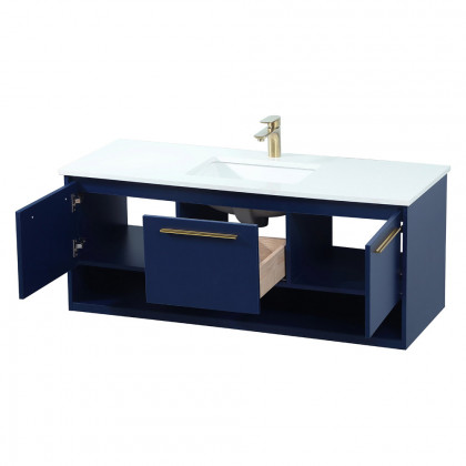 Elegant Bathroom Vanity - Blue (VF43548MBL)