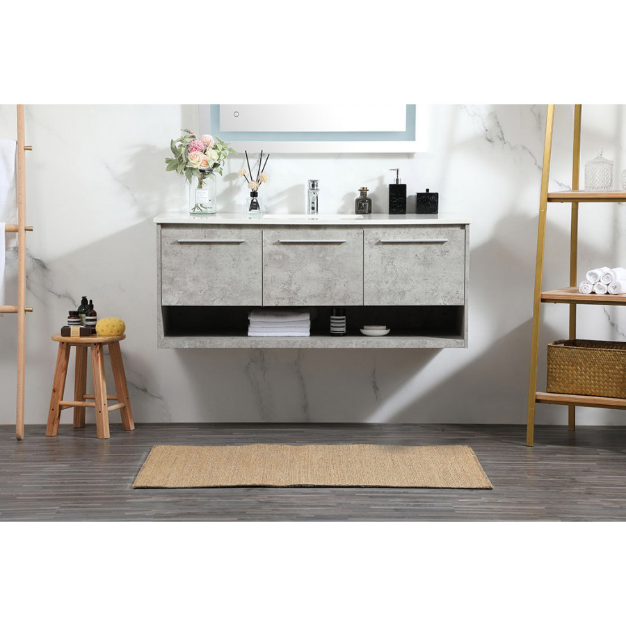 Elegant Bathroom Vanity - Concrete Gray (VF43548MCG)