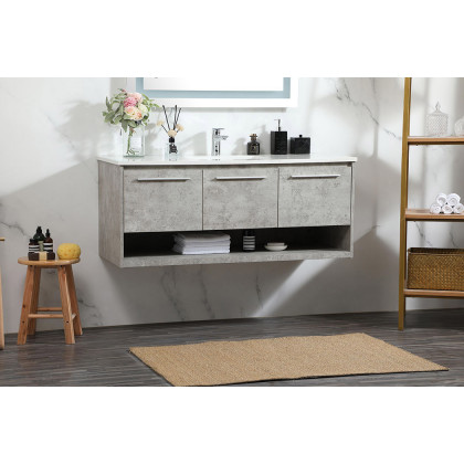 Elegant Bathroom Vanity - Concrete Gray (VF43548MCG)