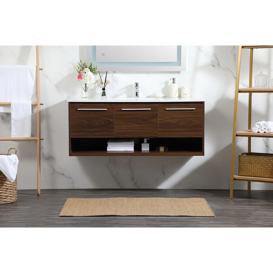 Elegant Bathroom Vanity - Walnut (VF43548MWT)