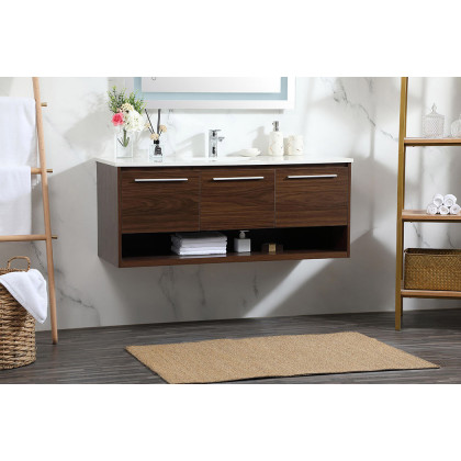 Elegant Bathroom Vanity - Walnut (VF43548MWT)