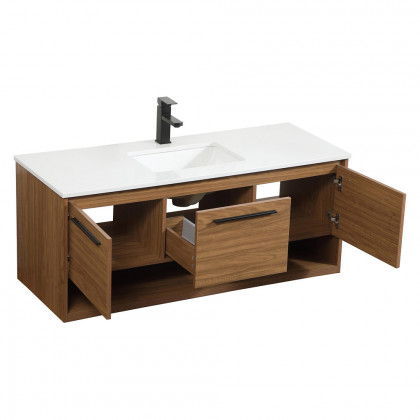 Elegant Bathroom Vanity - Walnut Brown (VF43548WB)