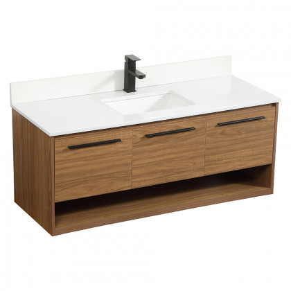 Elegant Bathroom Vanity - Walnut Brown (VF43548WB-BS)