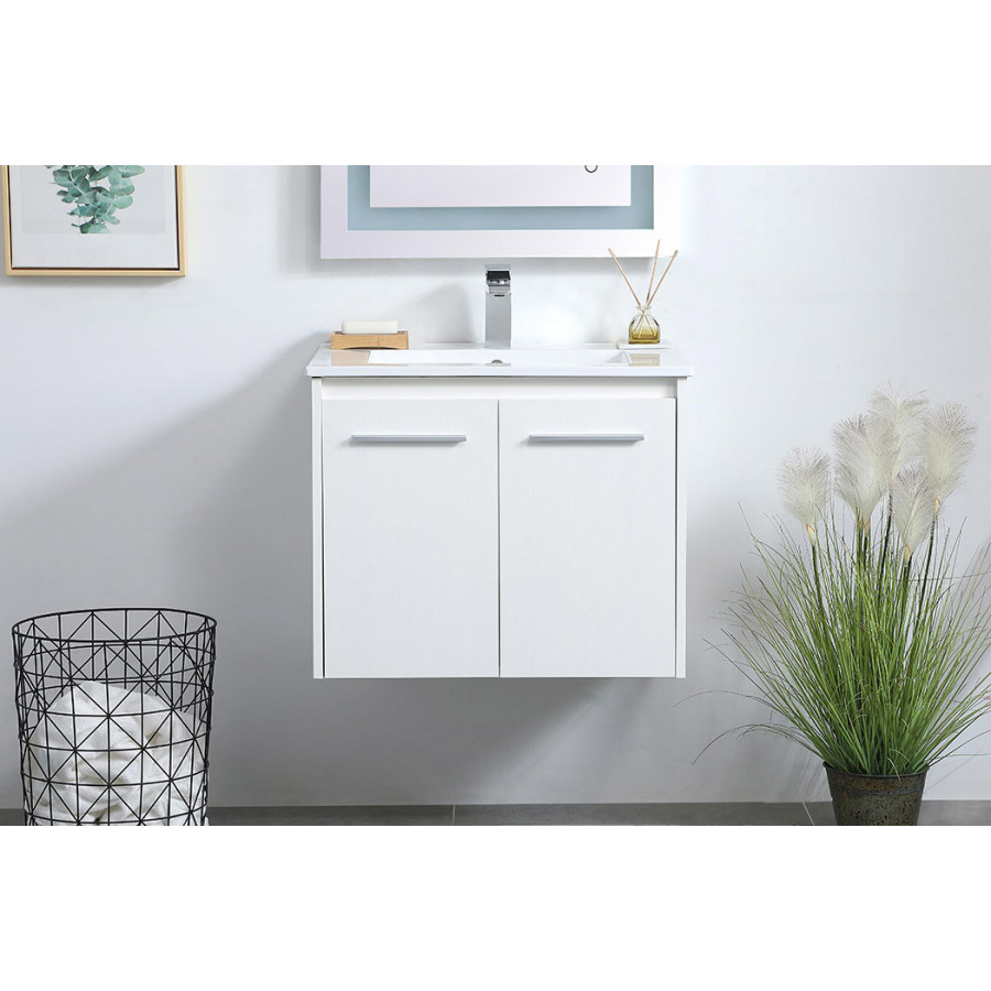 Elegant Bathroom Vanity - White, L 24" (VF44024WH)