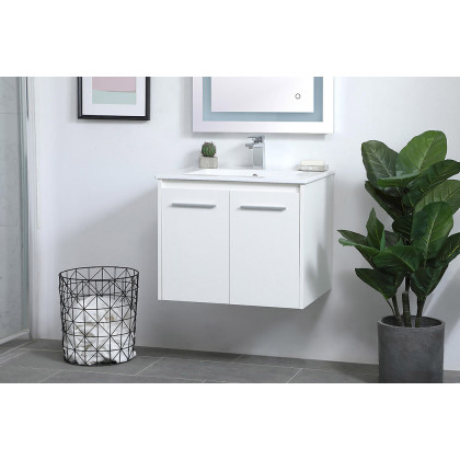 Elegant Bathroom Vanity - White, L 24" (VF44024WH)