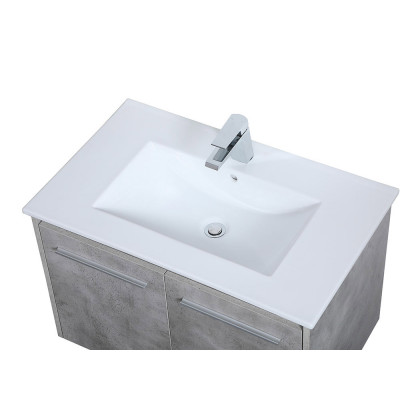 Elegant Bathroom Vanity - Concrete Gray, L 30" (VF44030CG)