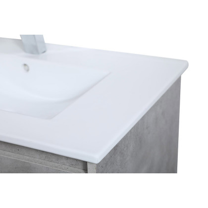 Elegant Bathroom Vanity - Concrete Gray, L 30" (VF44030CG)
