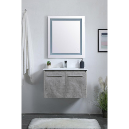 Elegant Bathroom Vanity - Concrete Gray, L 30" (VF44030CG)