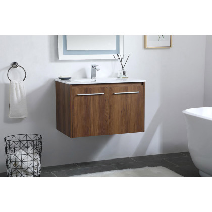 Elegant Bathroom Vanity - Walnut Brown, L 30" (VF44030WB)