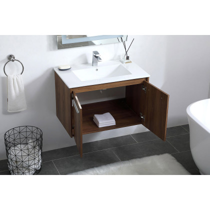 Elegant Bathroom Vanity - Walnut Brown, L 30" (VF44030WB)