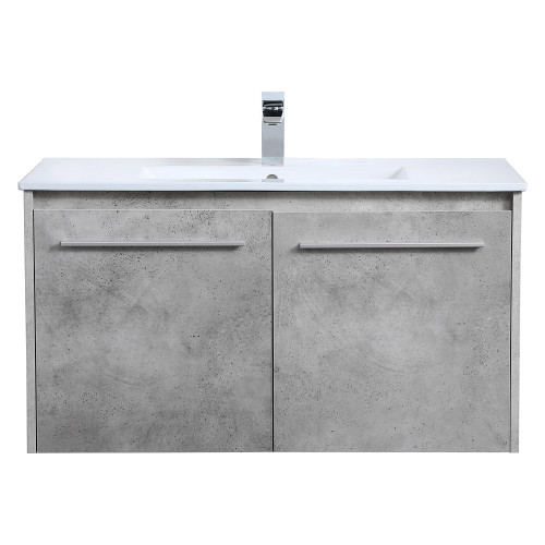 Elegant Bathroom Vanity - Concrete Gray, L 36" (VF44036CG)
