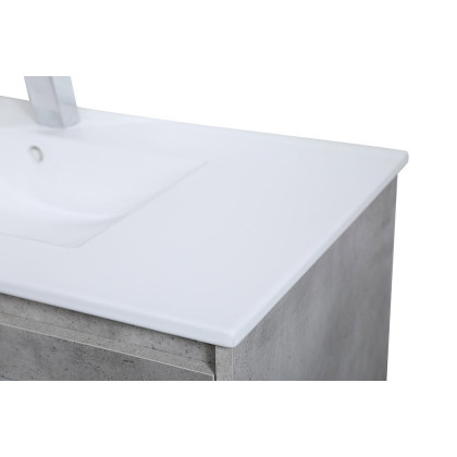Elegant Bathroom Vanity - Concrete Gray, L 36" (VF44036CG)